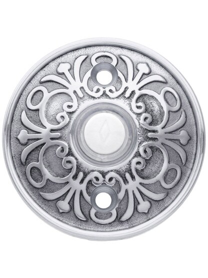 Solid Brass Lancaster Style Buzzer Button in Polished Chrome.